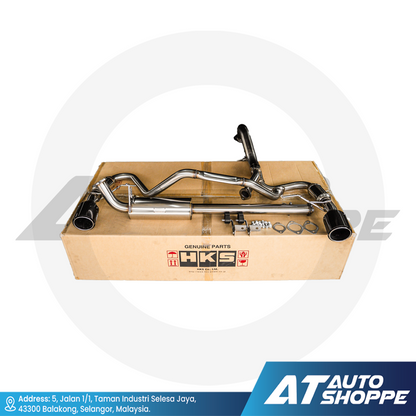 HKS Legamax Dual Exit Carbon Fiber Muffler Exhaust for Ford Ranger Next Gen 2023