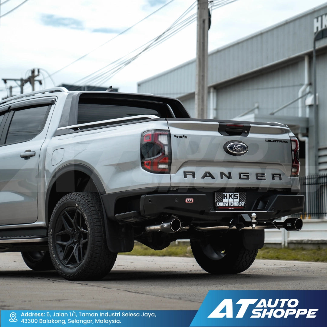 HKS Legamax Dual Exit Carbon Fiber Muffler Exhaust for Ford Ranger Next Gen 2023