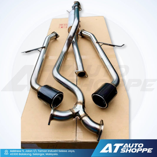 HKS Legamax Dual Exit Carbon Fiber Muffler Exhaust for Ford Raptor 2.0 Bi-Turbo (2018-2022)