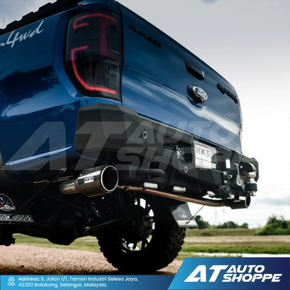 HKS Legamax Dual Exit Carbon Fiber Muffler Exhaust for Ford Raptor 2.0 Bi-Turbo (2018-2022)