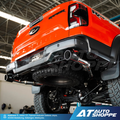 HKS Legamax Dual Exit Carbon Fiber Muffler Exhaust for Ford Raptor Next Gen 3.0 V6 (2022-Current)