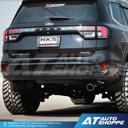 HKS Legamax Single Exit Carbon Fiber Muffler Exhaust for Ford Everest Next Gen (2022-Current)