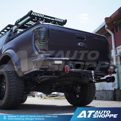HKS Legamax Single Exit Carbon Fiber Muffler Exhaust for Ford Ranger Raptor (2018-2022)
