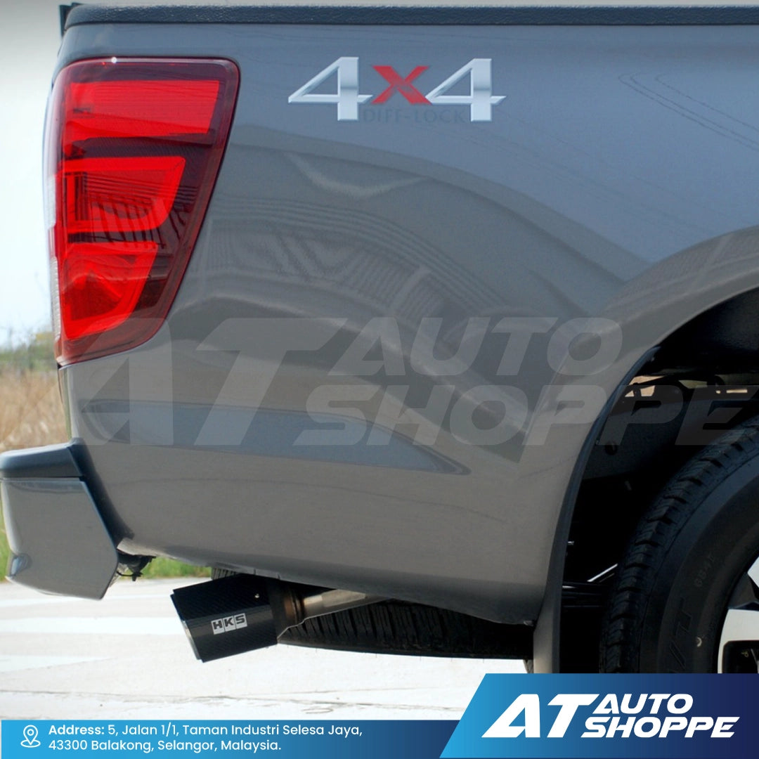 HKS Legamax Single Exit Carbon Fiber Muffler Exhaust for Isuzu D-Max 1.9 2020-Current / Mazda BT-50 1.9 2021-Current