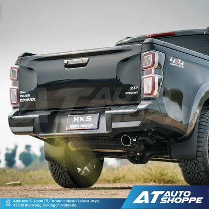 HKS Legamax Single Exit Carbon Fiber Muffler Exhaust for Isuzu D-Max 1.9 2020-Current / Mazda BT-50 1.9 2021-Current
