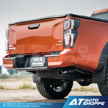 HKS Legamax Single Exit Carbon Fiber Muffler Exhaust for Isuzu D-Max 2020-Current 3.0 / Mazda BT-50 3.0 2021-Current