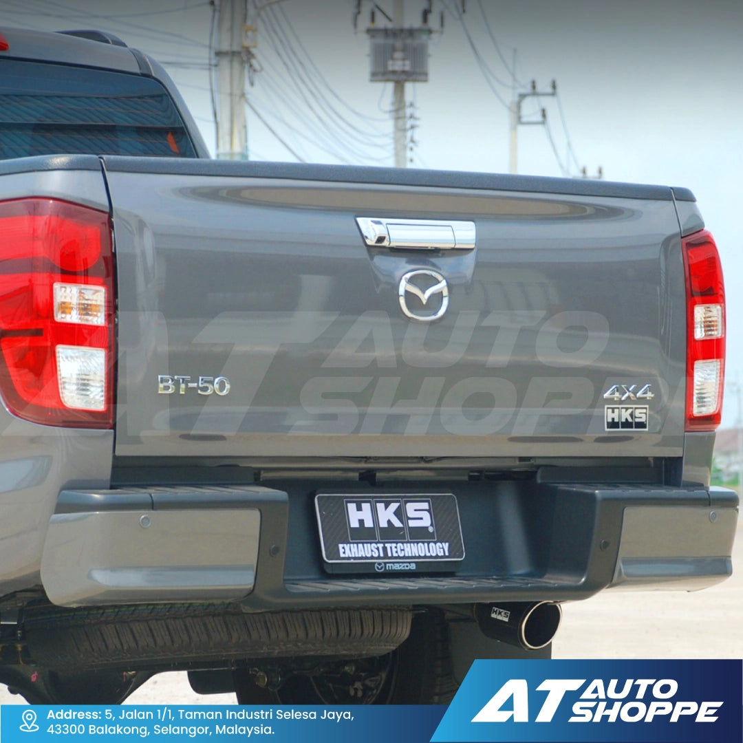 HKS Legamax Single Exit Carbon Fiber Muffler Exhaust for Isuzu D-Max 2020-Current 3.0 / Mazda BT-50 3.0 2021-Current