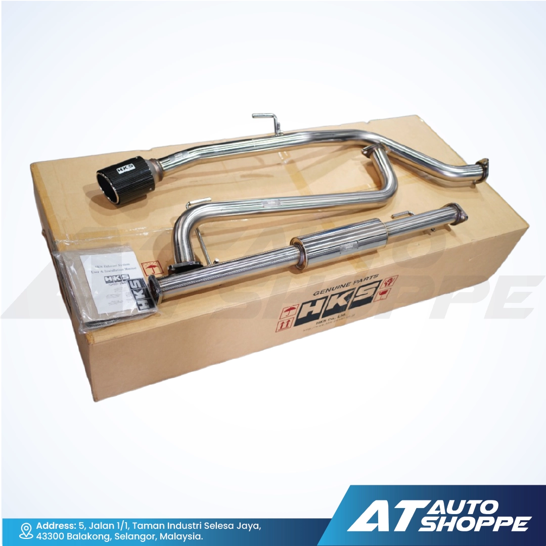 HKS Legamax Single Exit Carbon Fiber Muffler Exhaust for Nissan Navara NP300 (2014-2020)
