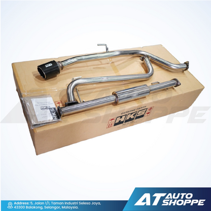 HKS Legamax Single Exit Carbon Fiber Muffler Exhaust for Nissan Navara NP300 (2014-2020)