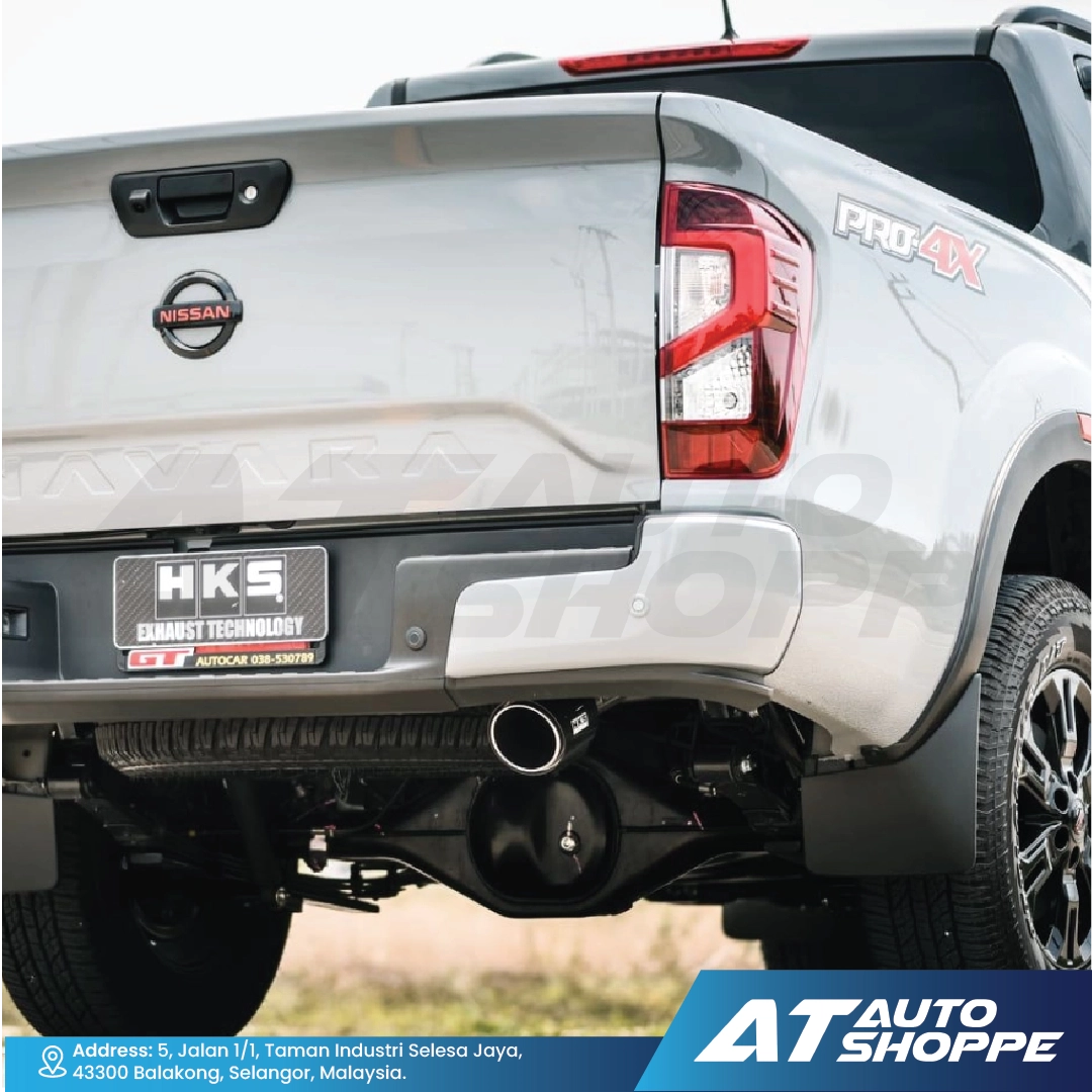 HKS Legamax Single Exit Carbon Fiber Muffler Exhaust for Nissan Navara NP300 (2014-2020)