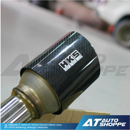 HKS Legamax Single Exit Carbon Fiber Muffler Exhaust for Nissan Navara NP300 (2014-2020)