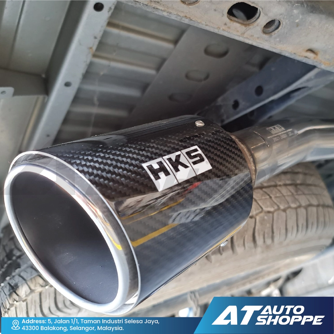 HKS Legamax Single Exit Carbon Fiber Muffler Exhaust for Nissan Navara NP300 (2014-2020)
