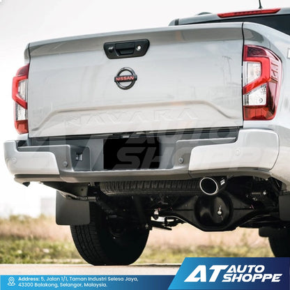 HKS Legamax Single Exit Carbon Fiber Muffler Exhaust for Nissan Navara Pro4X (2020-Current)