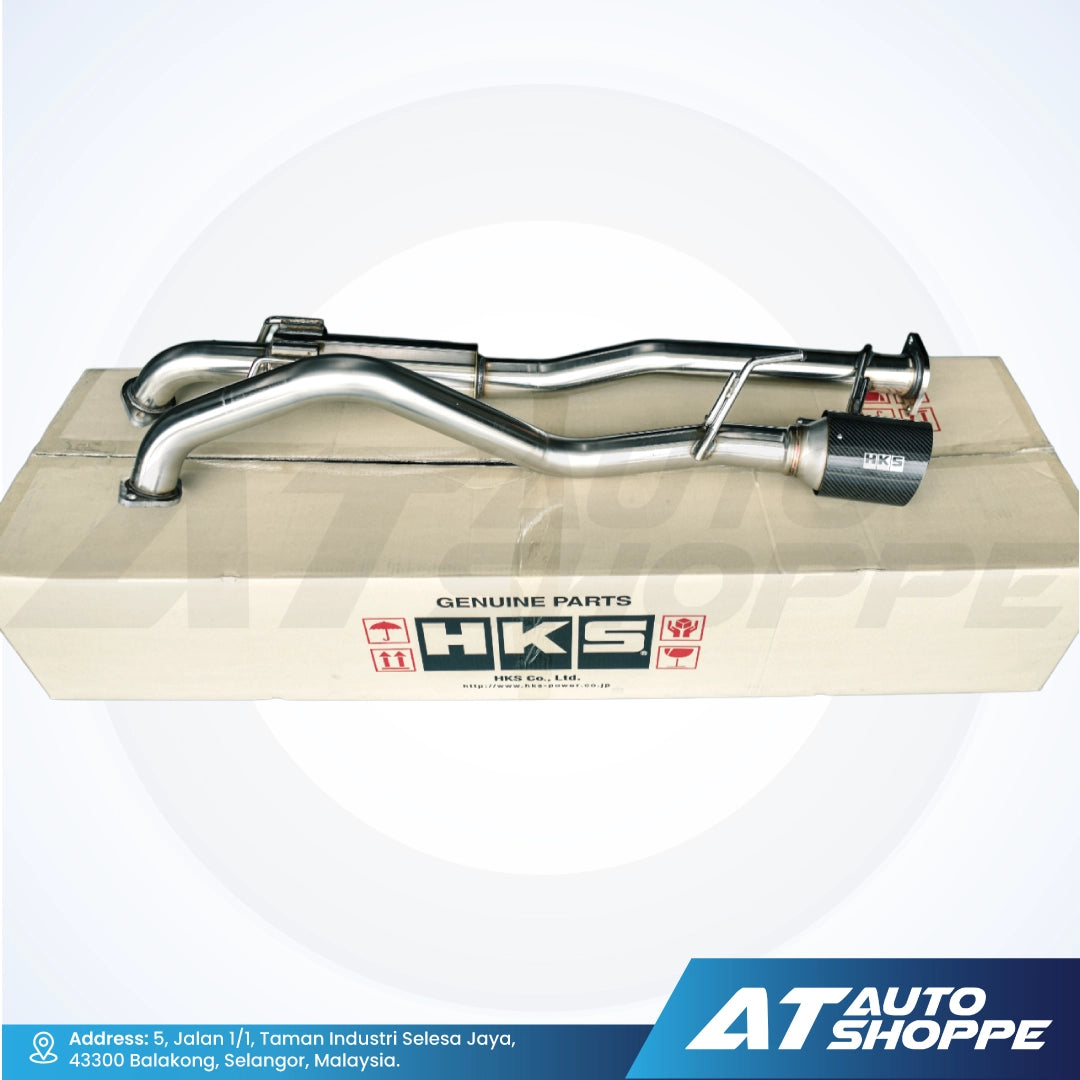 HKS Legamax Single Exit Carbon Fiber Muffler Exhaust for Toyota Fortuner (2016-Current)