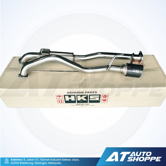 HKS Legamax Single Exit Carbon Fiber Muffler Exhaust for Toyota Fortuner (2016-Current)
