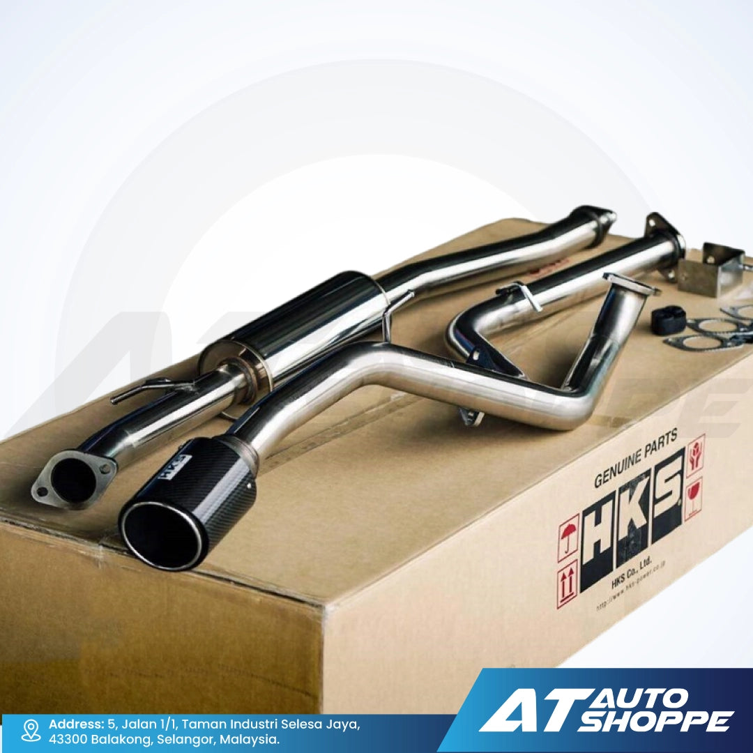 HKS Legamax Single Exit Carbon Fiber Muffler Exhaust for Toyota Fortuner (2016-Current)