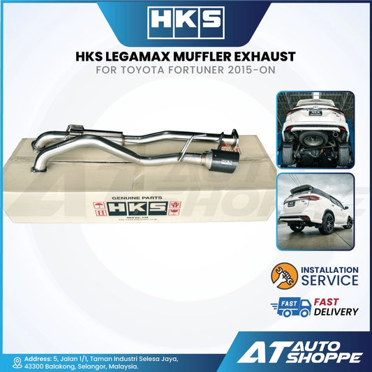 HKS Legamax Single Exit Carbon Fiber Muffler Exhaust for Toyota Fortuner (2016-Current)