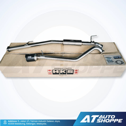 HKS Legamax Single Exit Carbon Fiber Muffler Exhaust for Toyota Hilux Revo (2015-Current)
