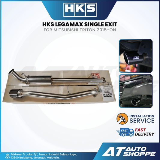 HKS Legamax Single Exit Titanium Muffler Exhaust for Mitsubishi Triton MQ MR (2015-Current)