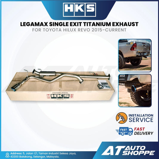 HKS Legamax Single Exit Titanium Muffler Exhaust for Toyota Hilux Revo (2015+)