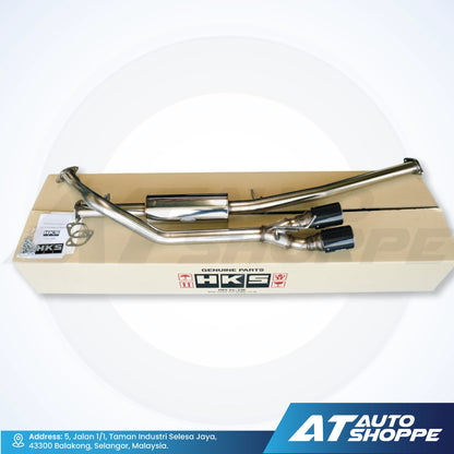 HKS Legamax Twin Side Exit Carbon Fiber Muffler Exhaust for Ford Everest 2.0 Bi-Turbo (2015-2022)