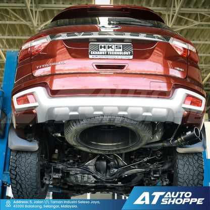 HKS Legamax Twin Side Exit Carbon Fiber Muffler Exhaust for Ford Everest 2.0 Bi-Turbo (2015-2022)