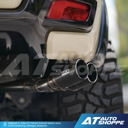 HKS Legamax Twin Side Exit Carbon Fiber Muffler Exhaust for Ford Everest 2.0 Bi-Turbo (2015-2022)