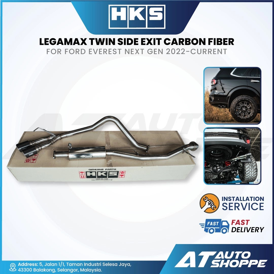 HKS Legamax Twin Side Exit Carbon Fiber Muffler Exhaust for Ford Everest Next Gen 2022-Current