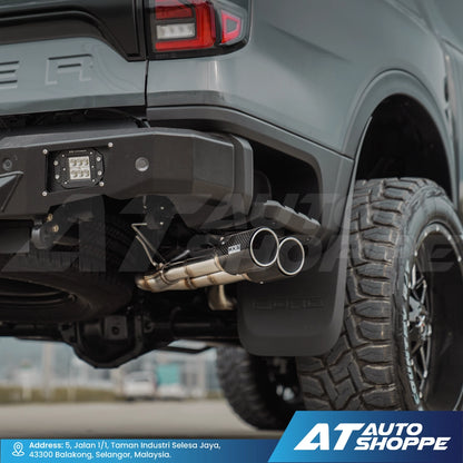 HKS Legamax Twin Side Exit Carbon Fiber Muffler Exhaust for Ford Ranger Next Gen 2023