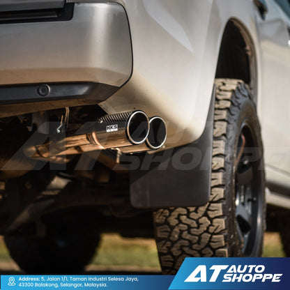 HKS Legamax Twin Side Exit Carbon Fiber Muffler Exhaust for Mitsubishi Triton MQ MR (2015-Current)
