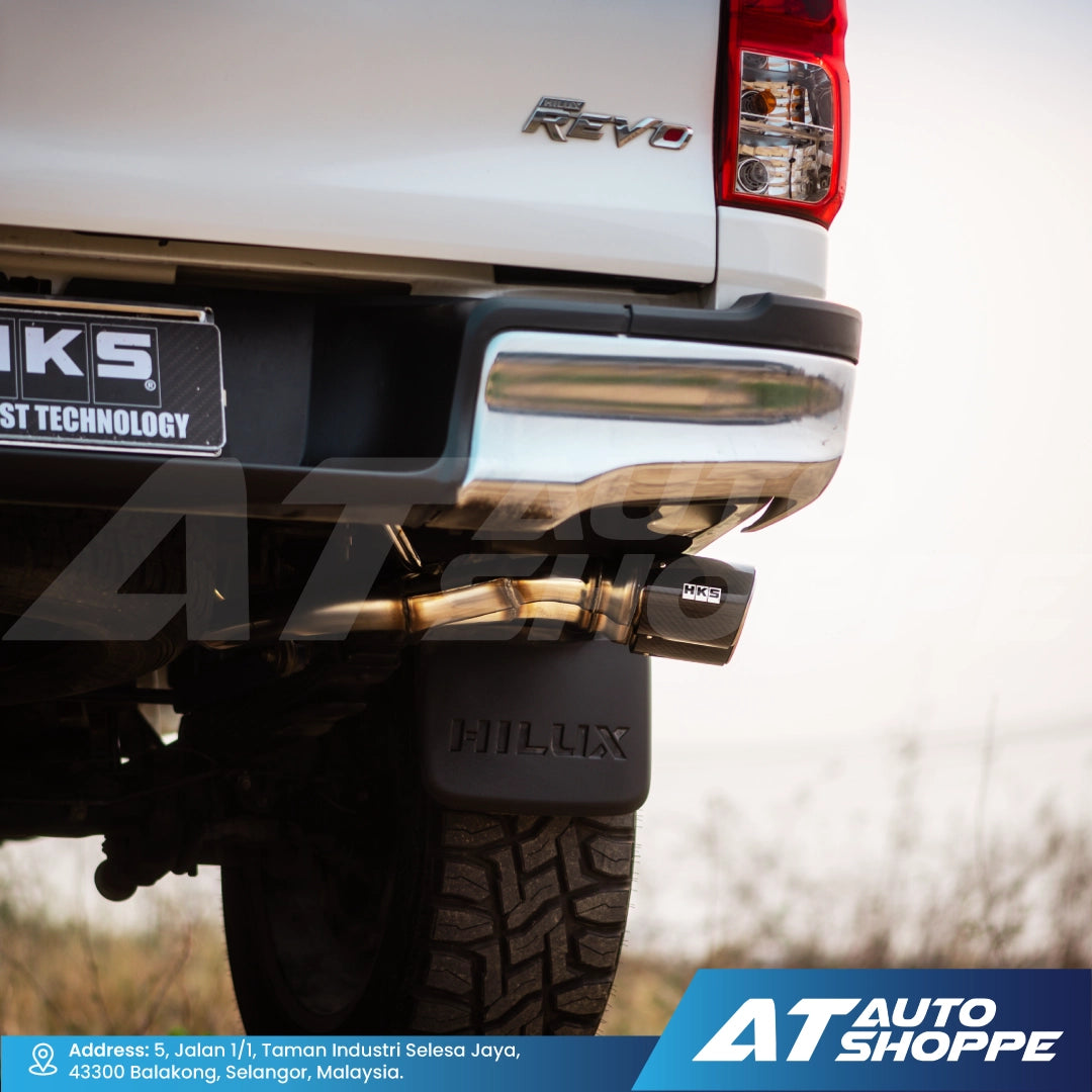 HKS Legamax Twin Side Exit Carbon Fiber Muffler Exhaust for Toyota Hilux Revo (2015+)