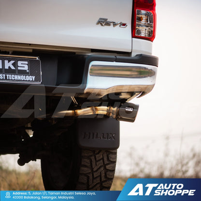HKS Legamax Twin Side Exit Carbon Fiber Muffler Exhaust for Toyota Hilux Revo (2015+)
