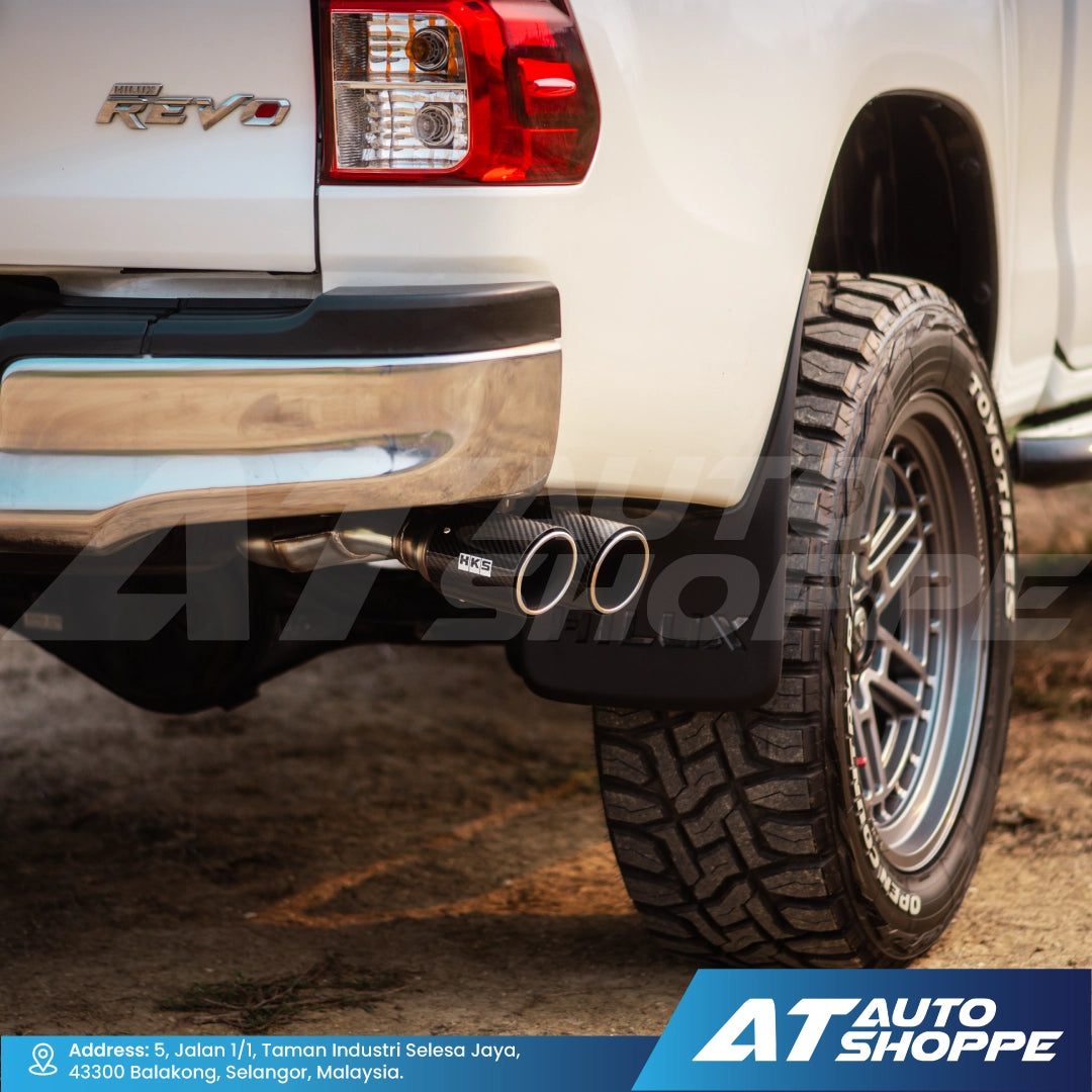 HKS Legamax Twin Side Exit Carbon Fiber Muffler Exhaust for Toyota Hilux Revo (2015+)