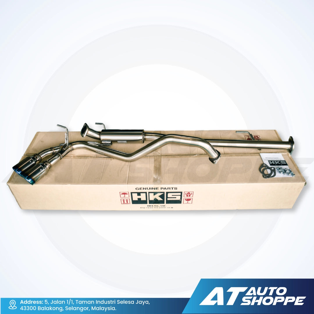 HKS Legamax Twin Side Exit Stainless Steel Muffler Exhaust for Toyota Hilux Revo (2015-Current)