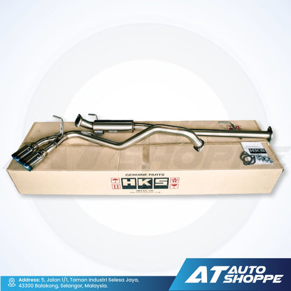HKS Legamax Twin Side Exit Stainless Steel Muffler Exhaust for Toyota Hilux Revo (2015-Current)