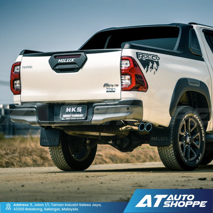 HKS Legamax Twin Side Exit Stainless Steel Muffler Exhaust for Toyota Hilux Revo (2015-Current)
