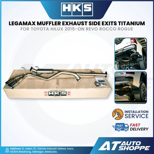 HKS Legamax Twin Side Exit Stainless Steel Muffler Exhaust for Toyota Hilux Revo (2015-Current)