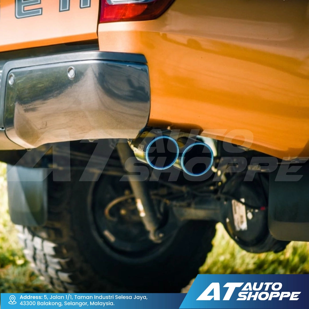 HKS Legamax Twin Side Exit Titanium Muffler Exhaust for Ford Ranger T6 T7 2012-2018