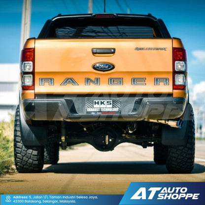 HKS Legamax Twin Side Exit Titanium Muffler Exhaust for Ford Ranger T6 T7 2012-2018