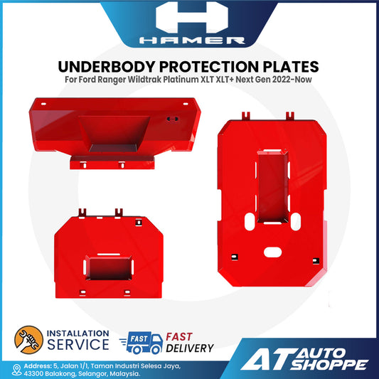 Hamer 4X4 3Pcs Underbody Protection Plate For Ford Ranger Next Gen (2022-Current)