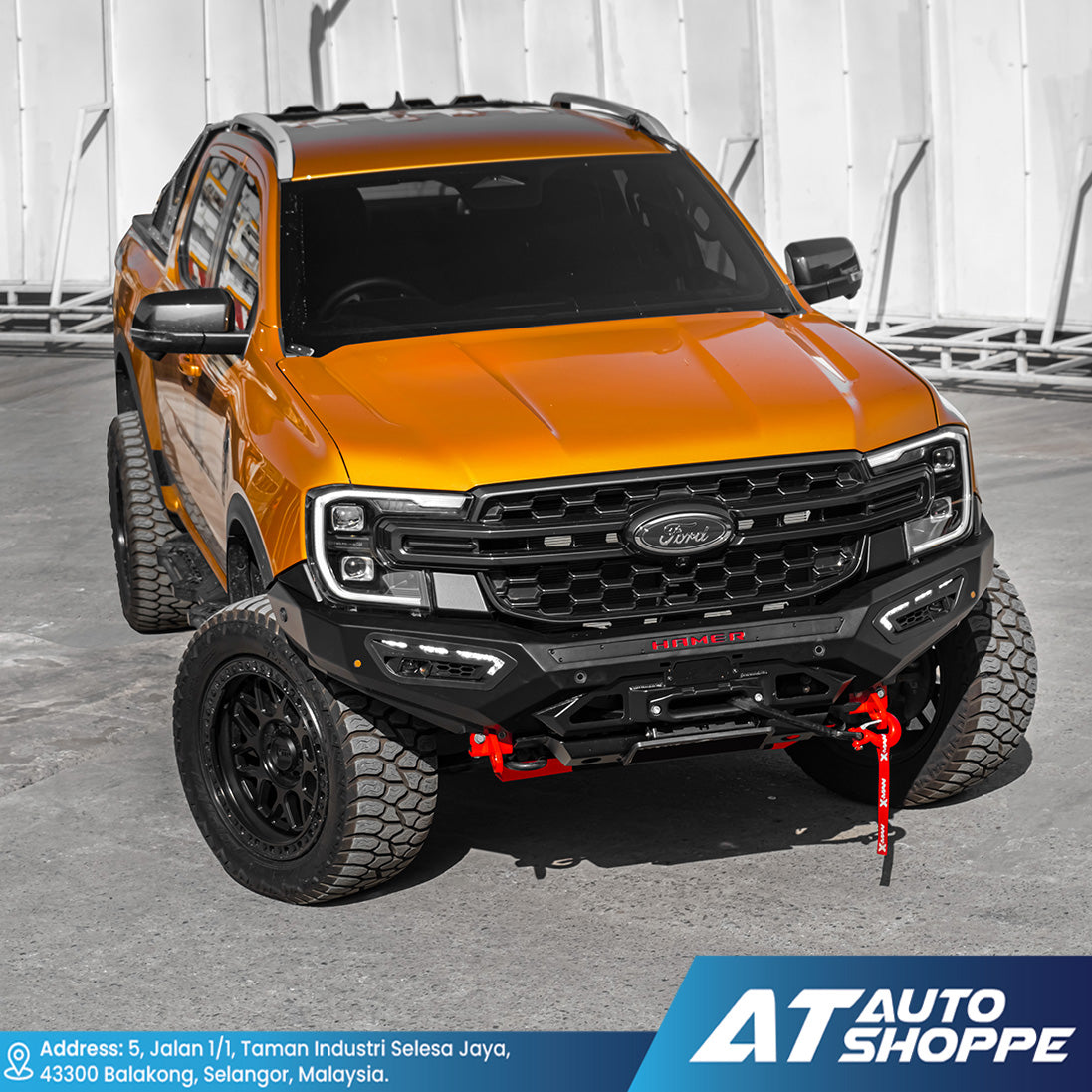 Hamer 4X4 Atlas Series Front Steel Bumper For Ford Ranger Next Gen (2022+)