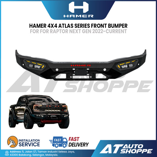 Hamer 4X4 Atlas Series Front Steel Bumper For Ford Ranger / Raptor Next Gen (2022+)