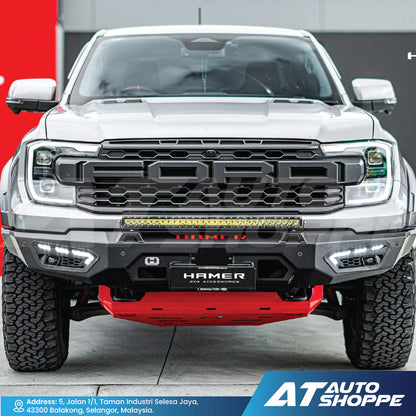 Hamer 4X4 Atlas Series Front Steel Bumper With LED DRL For Ford Raptor (2018-Current)