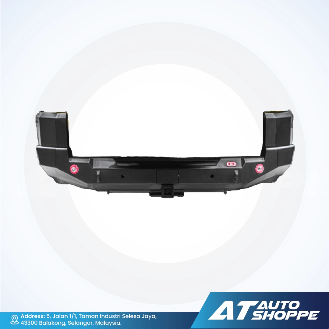 Car bumper on a white background with AT Auto Shoppe branding.