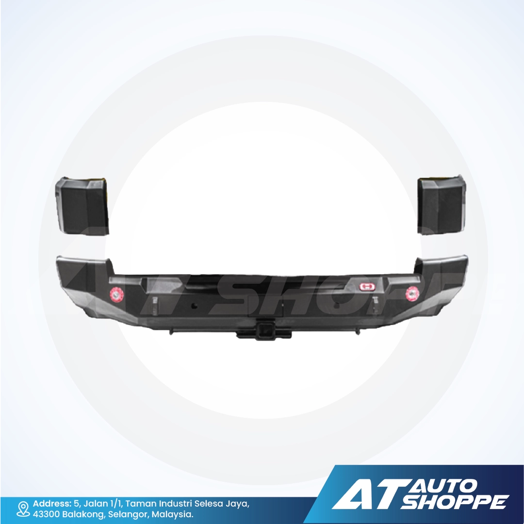 Car bumper with AT Auto Shoppe branding on a white background