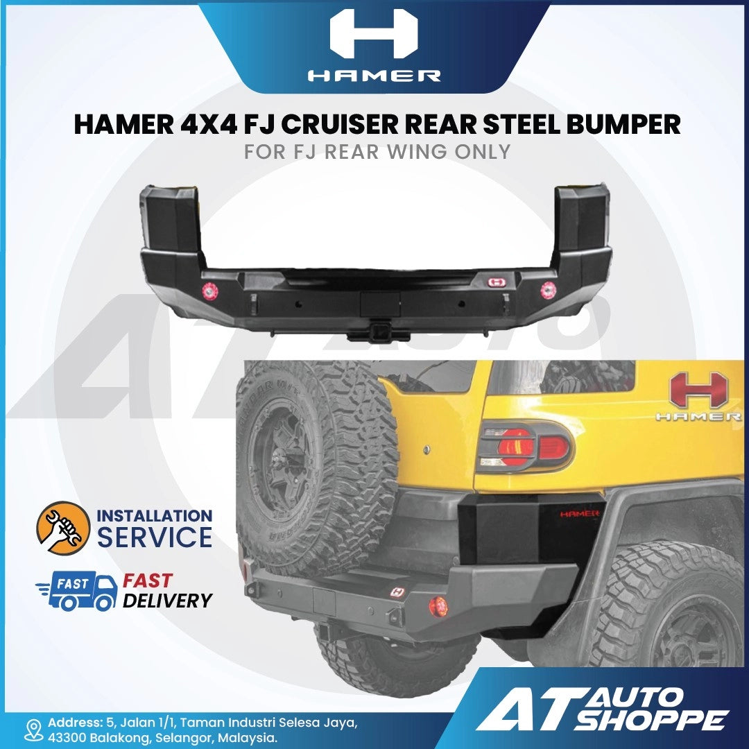 4x4 FJ Cruiser Rear Steel Bumper (Rear Wing Only)