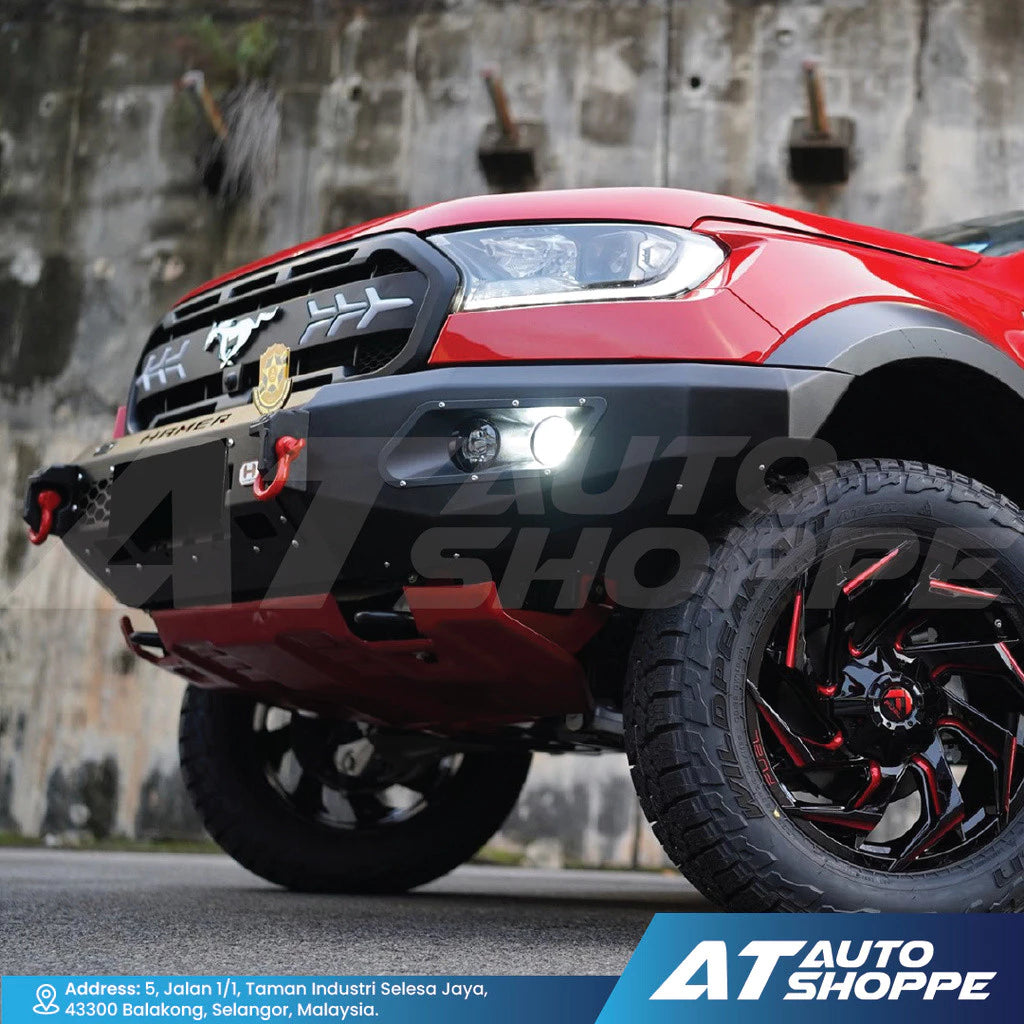 Hamer 4X4 King Series Front Steel Bumper With 4 LED DRL (Old Gen)