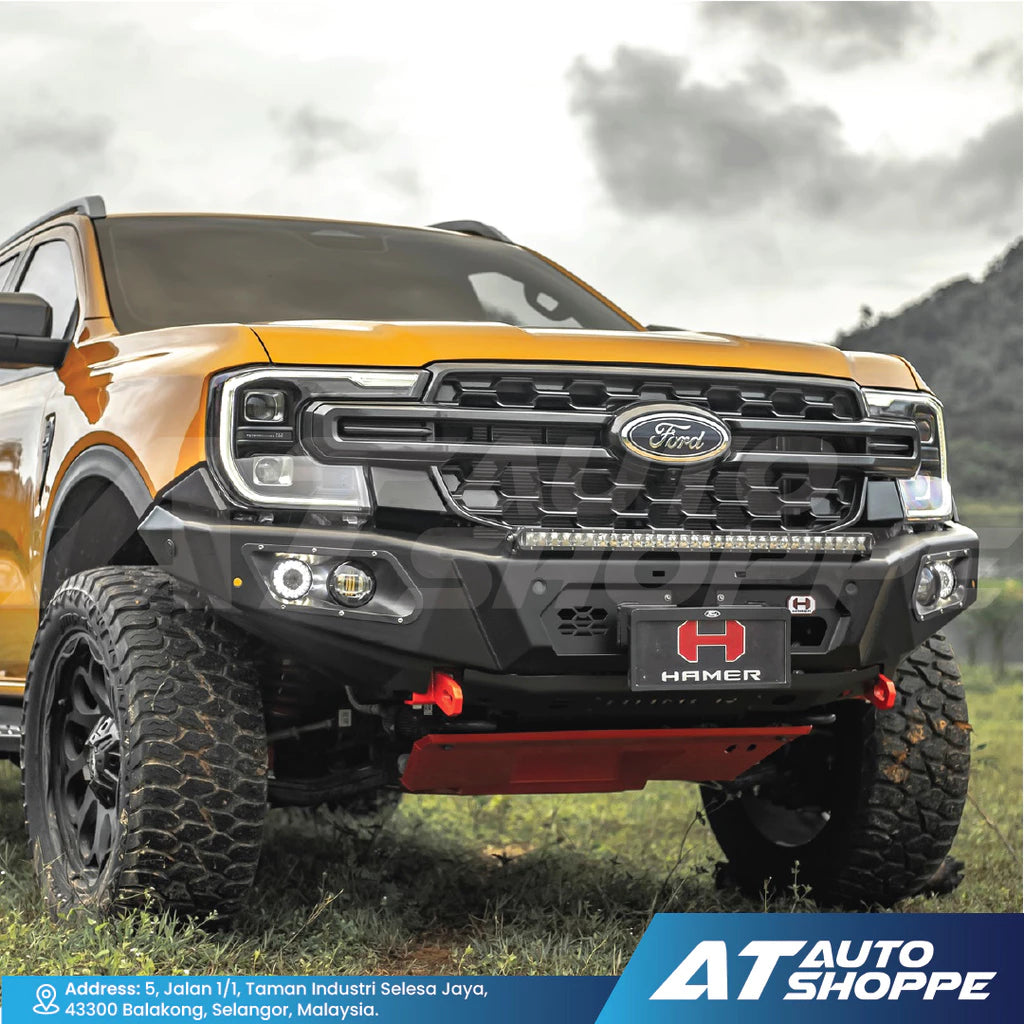 Hamer 4X4 King Series Front Steel Bumper With 4 LED DRL (Old Gen)