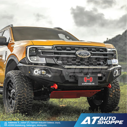 Hamer 4X4 King Series Front Steel Bumper With 4 LED DRL (Old Gen)