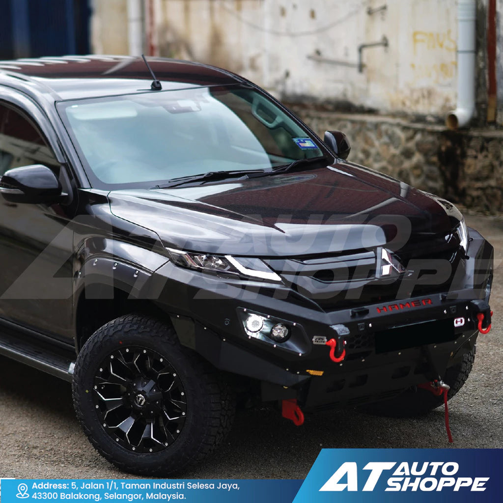 Hamer 4X4 King Series Front Steel Bumper With 4 LED DRL (Old Gen)